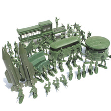 Load image into Gallery viewer, 56 pcs Classic WWII Military Missile Base Model Toy Soldier Green 5cm Figure Army Men Playset
