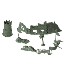 Load image into Gallery viewer, Classic WWII Military Wall Blockhouse Turret Tower Sandbags Plastic Toy Soldier Army Men Accessories
