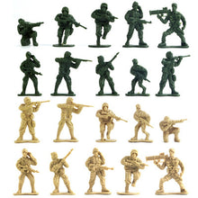 Load image into Gallery viewer, 100 pcs Classic WWII Military Plastic Toy Soldiers Army Men 5cm Figures 10 Poses (Choose Color)
