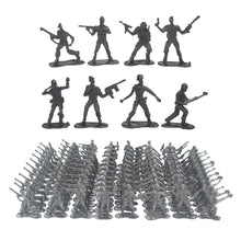Load image into Gallery viewer, 100 pcs Classic WWII Military Plastic Toy Soldiers Army Men 4cm Figures 8 Poses (Choose Color)
