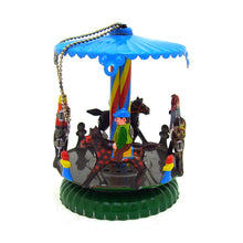 Load image into Gallery viewer, MM277 Merry Go Round Horse Pendant Christmas Tree Ornament Decoration Tin Toy
