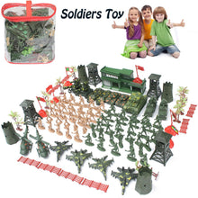 Load image into Gallery viewer, 122 pcs Classic WWII Military Playset Plastic Toy Soldier Army Men 6cm Figures &amp; Accessories
