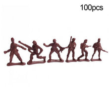 Load image into Gallery viewer, 100 pcs Classic WWII Military Plastic Toy Soldiers Army Men 5cm Figures (Choose Color)

