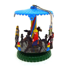 Load image into Gallery viewer, MM277 Merry Go Round Horse Pendant Christmas Tree Ornament Decoration Tin Toy
