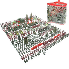 Load image into Gallery viewer, 519 pcs Classic WWII Military Playset Plastic Toy Soldier Army Men 4cm Figures &amp; Accessories
