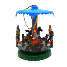 Load image into Gallery viewer, MM277 Merry Go Round Horse Pendant Christmas Tree Ornament Decoration Tin Toy
