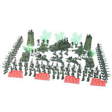 Load image into Gallery viewer, 167 pcs Classic WWII Military Playset Plastic Toy Soldier Army Men 4cm Figures &amp; Accessories
