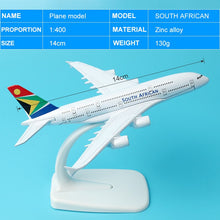 Load image into Gallery viewer, South African Airlines Airbus A380 Airplane 16cm Diecast Plane Model
