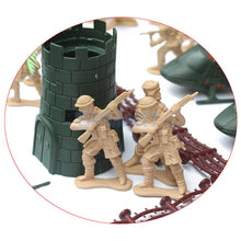 Load image into Gallery viewer, 188 pcs Classic WWII Military Playset Plastic Toy Soldier Army Men 5cm Figures &amp; Accessories
