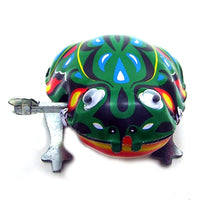 Load image into Gallery viewer, MS082 Moving Eyes Jumping Frog Retro Clockwork Wind Up Tin Toy Collectible
