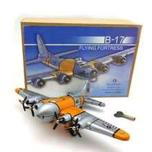 Load image into Gallery viewer, MS489 Vintage B-17 Flying Fortress Airplane Retro Clockwork Wind Up Tin Toy Collectible
