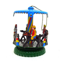 Load image into Gallery viewer, MM277 Merry Go Round Horse Pendant Christmas Tree Ornament Decoration Tin Toy
