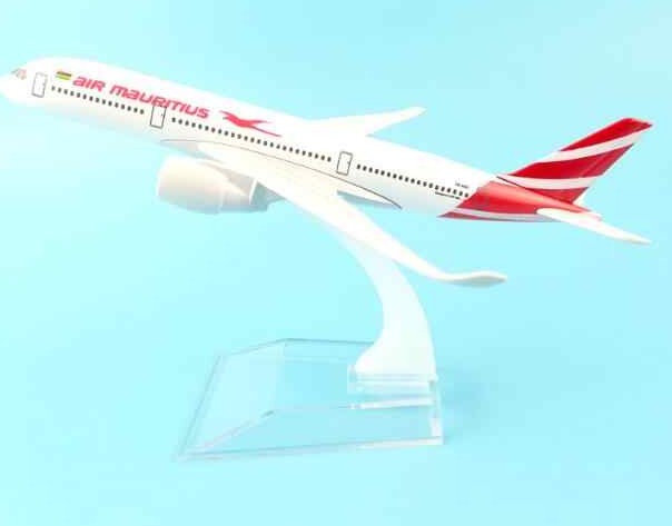 Air Mauritius Airlines Airbus A350 3B-NBF Airplane 16cm Diecast Plane Model