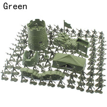 Load image into Gallery viewer, 107 pcs Military Base Model Plastic Toy Soldier 4cm Figure Army Men Playset (Choose Color)

