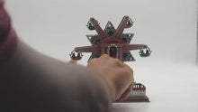 Load and play video in Gallery viewer, MS435 Vintage Snowflake Ferris Wheel Retro Clockwork Wind Up Tin Toy Collectible
