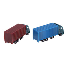 Load image into Gallery viewer, 5 pcs Miniature Container Truck Vehicle 1:150 Transport Lorry Car N Scale Model Toy Landscape Building Scenery Accessories Diorama Supplies
