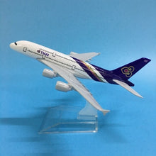 Load image into Gallery viewer, Thai Airways Airbus A380 Airplane 16cm DieCast Plane Model
