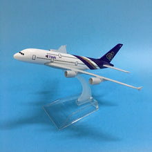 Load image into Gallery viewer, Thai Airways Airbus A380 Airplane 16cm DieCast Plane Model
