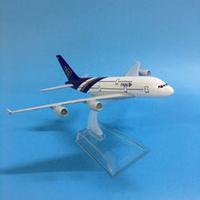 Load image into Gallery viewer, Thai Airways Airbus A380 Airplane 16cm DieCast Plane Model
