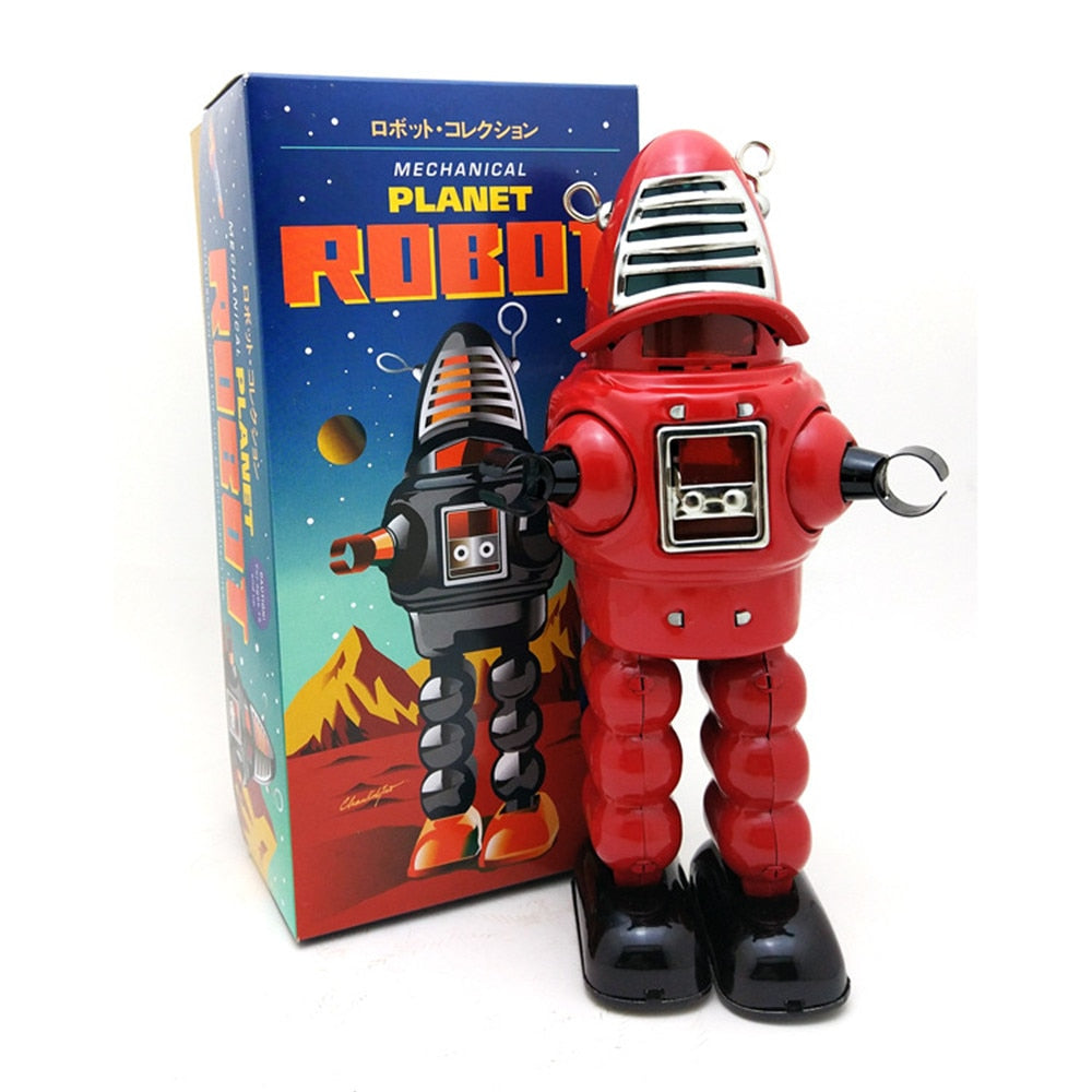 MS430 Mechanical Planet Robot Retro Clockwork Wind Up Tin
