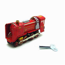 Load image into Gallery viewer, MS410 Vintage Railroad Locomotive Engine Train Retro Clockwork Wind Up Tin Toy Collectible
