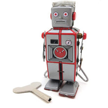 Load image into Gallery viewer, MS502A Vintage Mechanical Walking Robot Retro Clockwork Wind Up Tin Toy Collectible
