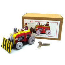 Load image into Gallery viewer, MS512 Vintage Small Diesel Bulldozer Retro Clockwork Wind Up Tin Toy Collectible
