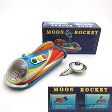 Load image into Gallery viewer, MS353 Vintage Moon Landing Rocket Pull Back Vehicle Nostalgic Retro Tin Toy Collectible
