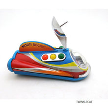 Load image into Gallery viewer, MS353 Vintage Moon Landing Rocket Pull Back Vehicle Nostalgic Retro Tin Toy Collectible
