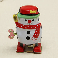 Load image into Gallery viewer, MS253 Vintage Walking Snowman Robot Retro Clockwork Wind Up Tin Toy Collectible
