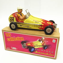 Load image into Gallery viewer, MS648 Champions Racer 98 Large Indy Vintage Automobile Car Wind Up Tin Toy Collectible
