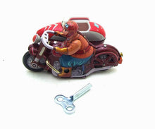 Load image into Gallery viewer, MS450 Vintage Motorcycle with Sidecar Retro Clockwork Wind Up Tin Toy Collectible
