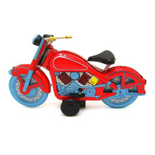 Load image into Gallery viewer, MS359 Red Harley Motorcycle Motorbike Retro Clockwork Wind Up Tin Toy Collectible
