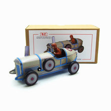 Load image into Gallery viewer, MS507 Vintage White Racer Car Retro Clockwork Wind Up Tin Toy Collectible
