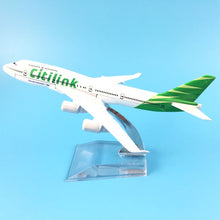 Load image into Gallery viewer, Citilink Airlines Indonesia Boeing 747 Airplane 16cm Diecast Plane Model
