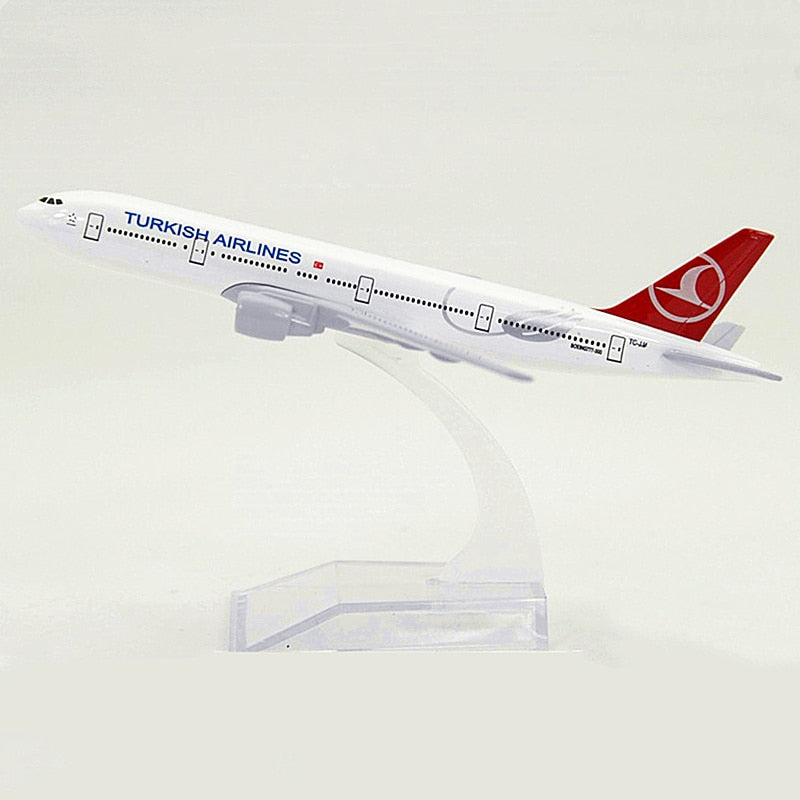 Turkish Airlines Boeing 777 TC-JJA Airplane 16cm Diecast Plane Model