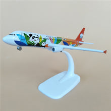 Load image into Gallery viewer, China Sichuan Airlines Panda Airbus A320 Airplane 16cm Diecast Plane Model
