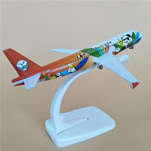 Load image into Gallery viewer, China Sichuan Airlines Panda Airbus A320 Airplane 16cm Diecast Plane Model
