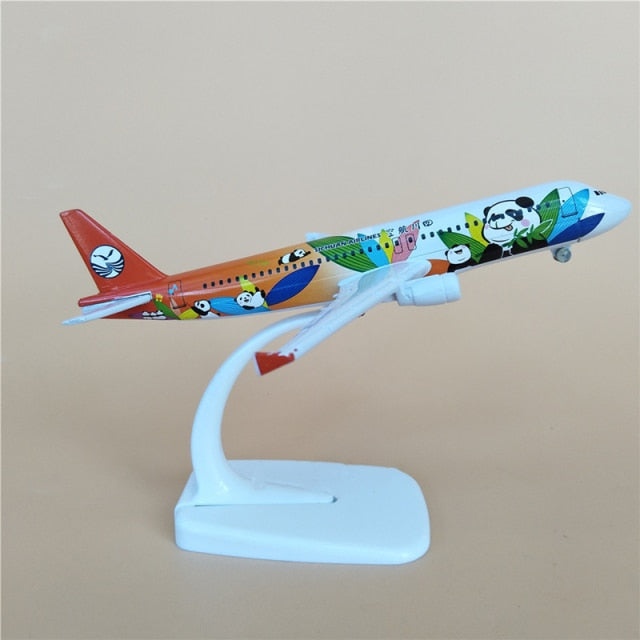 China Sichuan Airlines Panda Airbus A320 Airplane 16cm Diecast Plane Model