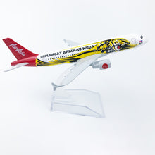 Load image into Gallery viewer, Air Asia Semangat Harimau Muda Airbus A320 Airplane 16cm Diecast Plane Model
