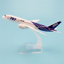 Load image into Gallery viewer, ANA Airlines Japan Boeing 787 Airplane 16cm Diecast Plane Model
