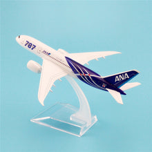 Load image into Gallery viewer, ANA Airlines Japan Boeing 787 Airplane 16cm Diecast Plane Model
