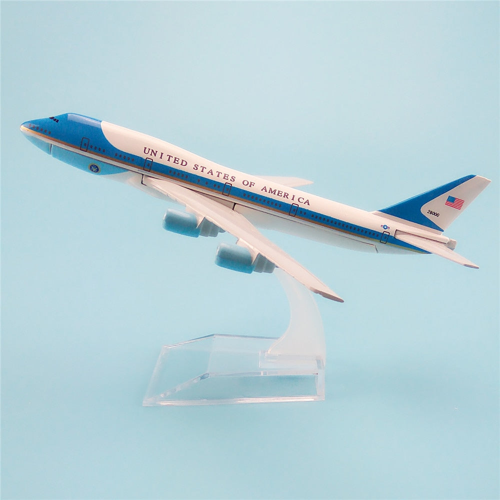 United States Air Force Boeing 747 Airplane 16cm Diecast Plane Model