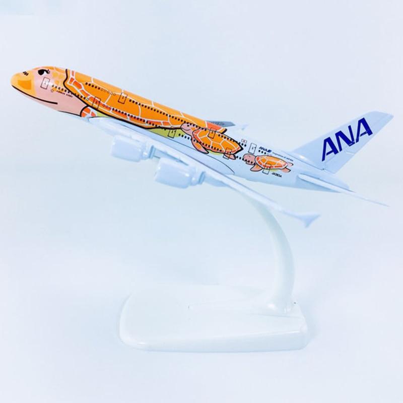 ANA Airlines Japan Airbus A380 Orange Turtle Airplane Diecast Plane Model