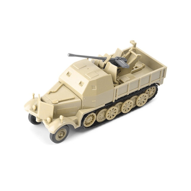 SD.KFZ.72 Armored Car WWII German Army Military Vehicle 4D Assembly Model Kit Toy (Choose Color)