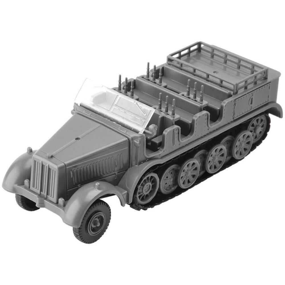 WWII German Sd.Kfz. 7 Half-Track Military Vehicle 4D Assembly Model Kit Toy