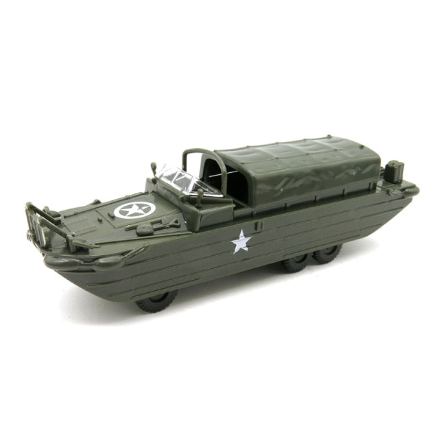 WWII US Army DUKW Amphibious Truck Military Duck Wheeled Combat Vehicle 4D Assembly Model Kit Toy (Choose Style)