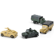 Load image into Gallery viewer, 4 pcs KFZ 305 Opel Blitz Truck &amp; HMMWV M1046 Military Vehicle 4D Assembly Model Kit Toy
