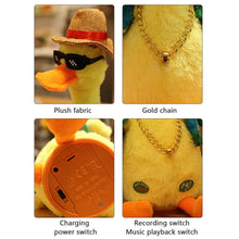 Load image into Gallery viewer, Funny Duck Plush Toys, Dancing and Singing Duck, English Music, Recording and Follow You Speak, Glow, Battery Powered, Early Childhood Education Toys, Best Gift for Your Baby (Choose Style)
