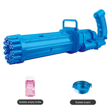 Load image into Gallery viewer, Gatling Electric Bubble Machine Gun Toy 21 Holes 15.5 Inch Summer Automatic Soap Water Maker For Kids Gift (Choose Color)
